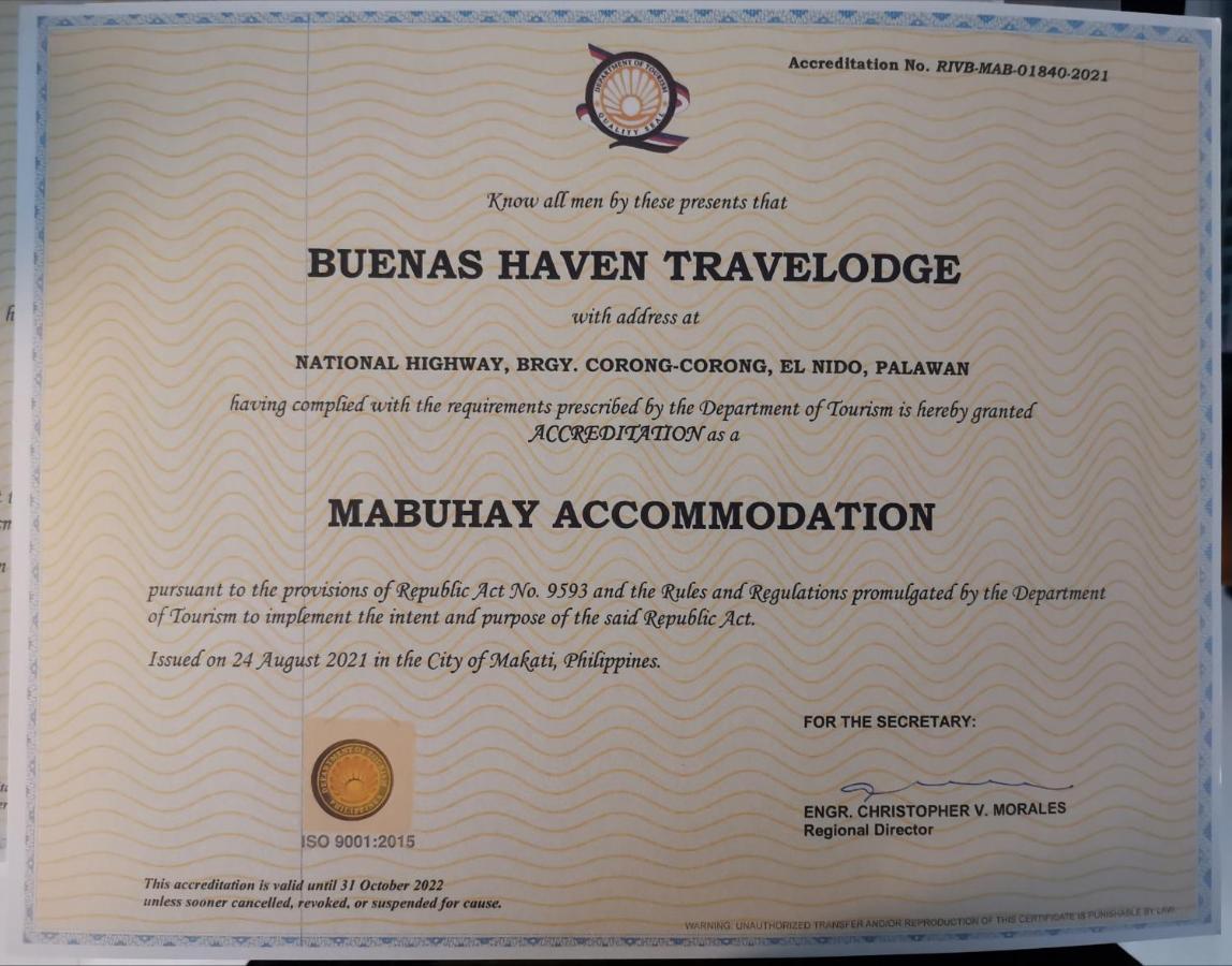 Buena'S Haven Travelodge Эль-Нидо Экстерьер фото